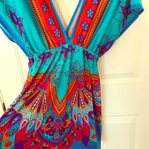 She's Cool multicolor floral dress. Size Large